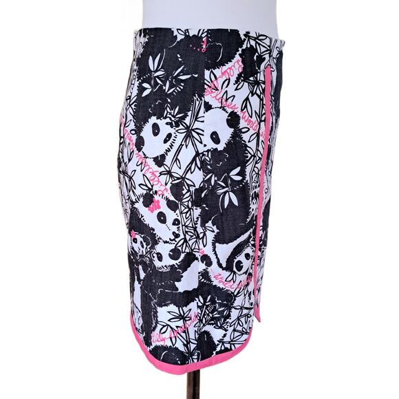 Lilly Pulitzer Pandamonium Skirt Size 2 White Label Originals Panda Print - Picture 3 of 8